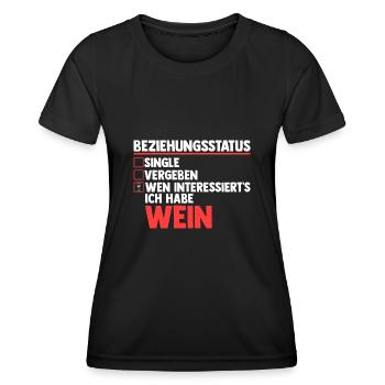 Beziehungsstatus Ich Mit Dir Du Mit Mir Wir Mit We - Frauen Funktions-T-Shirt - Schwarz - Vorne - AI Model Female 172 light (172cm)