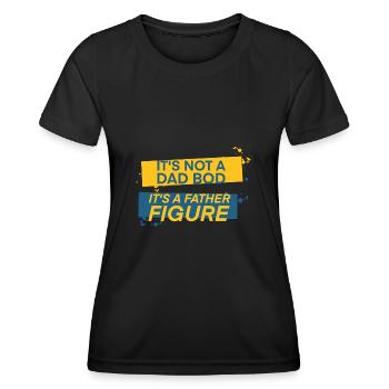 Ce n’est pas un corps de père, c’est une figure paternelle - T-shirt sport Femme - noir - Devant - AI Model Female 172 light (172cm)