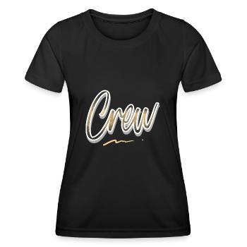 Crew - Frauen Funktions-T-Shirt - Schwarz - Vorne - AI Model Female 172 light (172cm)