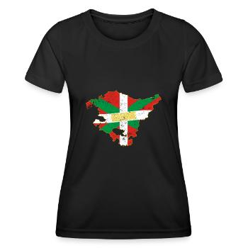 Euskaldunak Baskenland Euskal Herria Spanien - Frauen Funktions-T-Shirt - Schwarz - Vorne - AI Model Female 172 light (172cm)