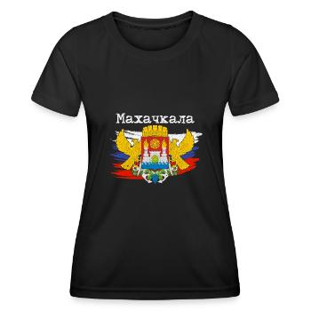 Dagestan Adler Kaukasus Papakha Dagestani - Frauen Funktions-T-Shirt - Schwarz - Vorne - AI Model Female 172 light (172cm)