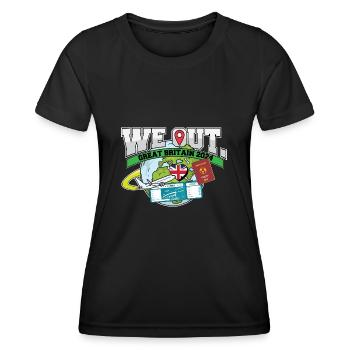 We Out Trip To Great Britain Travel Matching - Frauen Funktions-T-Shirt - Schwarz - Vorne - AI Model Female 172 light (172cm)