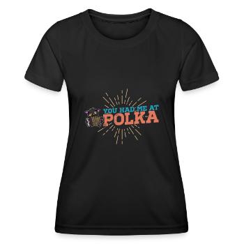 Klavierakkordeon Musiker Musikschule Musik - Frauen Funktions-T-Shirt - Schwarz - Vorne - AI Model Female 172 light (172cm)