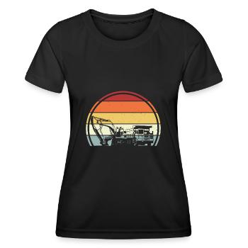 Excavator construction site - Women's Functional T-Shirt - black - Front - AI Model Female 172 light (172cm)