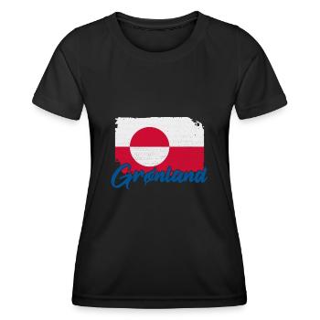 Grönland Kalaallit Nunaat Dänisch Insel - Frauen Funktions-T-Shirt - Schwarz - Vorne - AI Model Female 172 light (172cm)