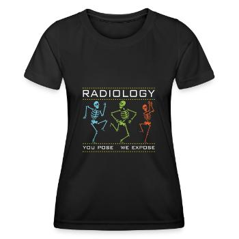 Dewi Dancing Skeletons - Radiologist Design - Women's Functional T-Shirt - black - Front - AI Model Female 172 light (172cm)