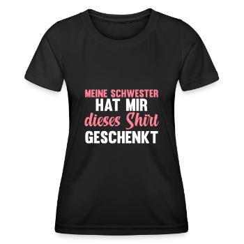 Geschwister Schwestern Schwester - Frauen Funktions-T-Shirt - Schwarz - Vorne - AI Model Female 172 light (172cm)