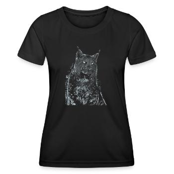 Lynx - T-shirt sport Femme - noir - Devant - AI Model Female 172 light (172cm)