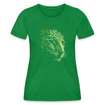 Schneeleopard - Frauen Funktions-T-Shirt - Kelly Green - Vorne - AI Model Female 172 dark (172cm)