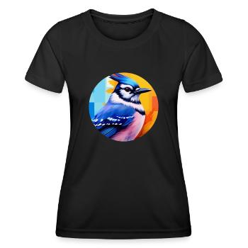 Blue jay bird - Women's Functional T-Shirt - black - Front - AI Model Female 172 light (172cm)