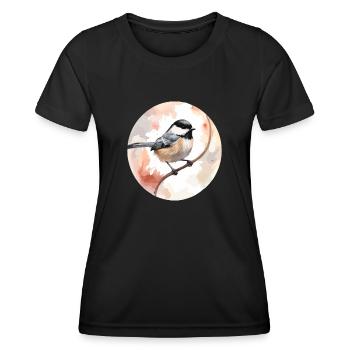 Mésange - T-shirt sport Femme - noir - Devant - AI Model Female 172 light (172cm)