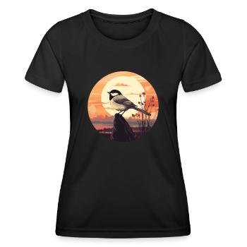 Mésange - T-shirt sport Femme - noir - Devant - AI Model Female 172 light (172cm)