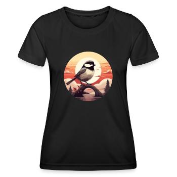 Mésange - T-shirt sport Femme - noir - Devant - AI Model Female 172 light (172cm)