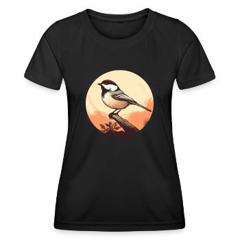 Mésange - T-shirt sport Femme - noir - Devant - AI Model Female 172 light (172cm)