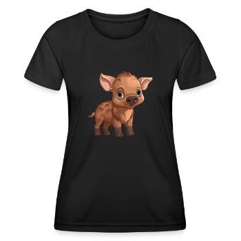 Sanglier - T-shirt sport Femme - noir - Devant - AI Model Female 172 light (172cm)