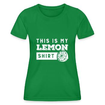 Zitronensaft Sommer-Zitrus-Limonade - Frauen Funktions-T-Shirt - Kelly Green - Vorne - AI Model Female 172 dark (172cm)
