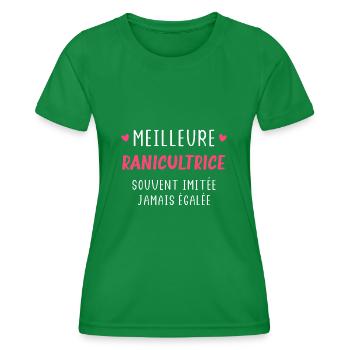 souvent imitée meilleure Ranicultrice - T-shirt sport Femme - vert - Devant - AI Model Female 172 dark (172cm)