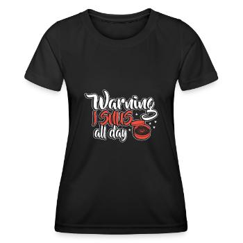 Snus sans fumée anti-fumeurs nicotiniques non-fumeurs - T-shirt sport Femme - noir - Devant - AI Model Female 172 light (172cm)