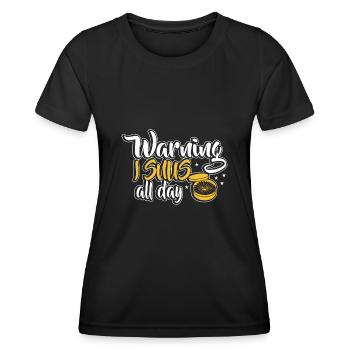 Snus sans fumée anti-fumeurs nicotiniques non-fumeurs - T-shirt sport Femme - noir - Devant - AI Model Female 172 light (172cm)