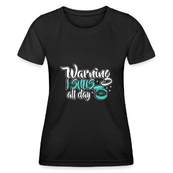 Snus sans fumée anti-fumeurs nicotiniques non-fumeurs - T-shirt sport Femme - noir - Devant - AI Model Female 172 light (172cm)