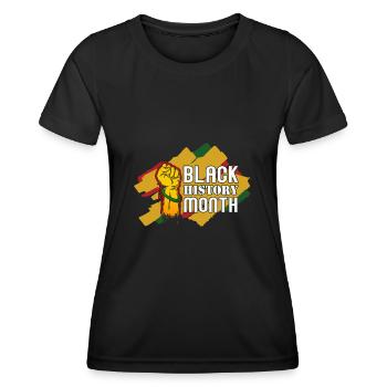 Black History Month Black History - Frauen Funktions-T-Shirt - Schwarz - Vorne - AI Model Female 172 light (172cm)