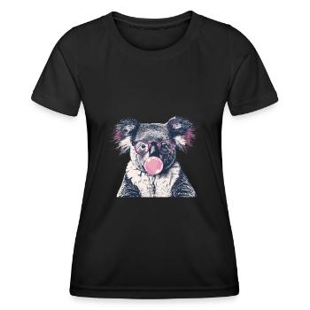 Koala mit Sonnenbrille Bubblegum für einen - Frauen Funktions-T-Shirt - Schwarz - Vorne - AI Model Female 172 light (172cm)