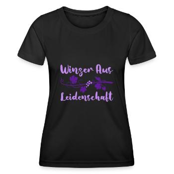 Winzer Wein Weinbauer Rotwein Geschenk - Frauen Funktions-T-Shirt - Schwarz - Vorne - AI Model Female 172 light (172cm)