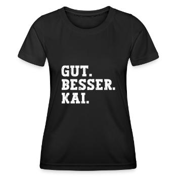 Gut Besser Kai Lustiger Spruch Name Kai - Frauen Funktions-T-Shirt - Schwarz - Vorne - AI Model Female 172 light (172cm)