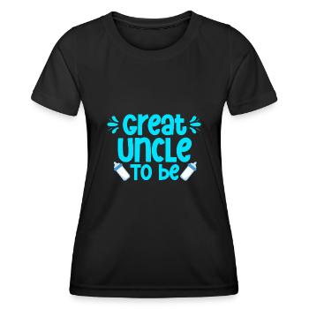 Annonce de naissance sexe révéler bébé fête oncle - T-shirt sport Femme - noir - Devant - AI Model Female 172 light (172cm)