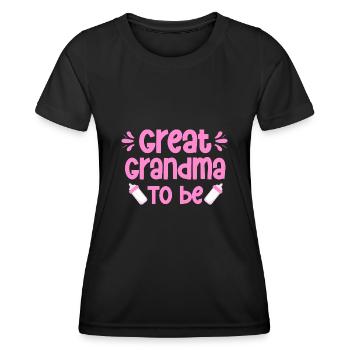 Annonce de bébé sexe révéler bébé fête grand-mère - T-shirt sport Femme - noir - Devant - AI Model Female 172 light (172cm)