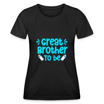 Annonce de bébé sexe révéler bébé fête frère - T-shirt sport Femme - noir - Devant - AI Model Female 172 light (172cm)