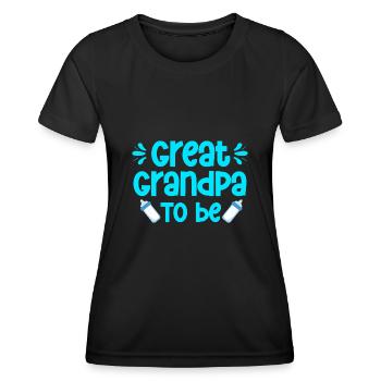 Annonce de bébé sexe révéler bébé fête grand-père - T-shirt sport Femme - noir - Devant - AI Model Female 172 light (172cm)