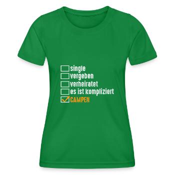 Wohnmobil Wohnwagen Caravan Camping Camper - Frauen Funktions-T-Shirt - Kelly Green - Vorne - AI Model Female 172 dark (172cm)