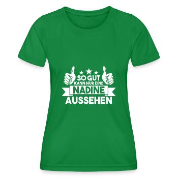 Nadine - Frauen Funktions-T-Shirt - Kelly Green - Vorne - AI Model Female 172 dark (172cm)