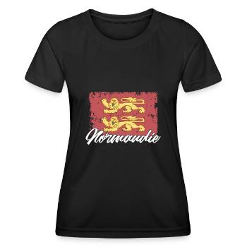 Normannisch Nordwesteuropa Normandie Region - Frauen Funktions-T-Shirt - Schwarz - Vorne - AI Model Female 172 light (172cm)