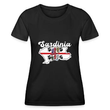 Sarden Sardegna Mittelmeer Sardinien Italien - Frauen Funktions-T-Shirt - Schwarz - Vorne - AI Model Female 172 light (172cm)