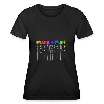 Painter Craftsman Profession Quote Gift - Women's Functional T-Shirt - black - Front - AI Model Female 172 light (172cm)