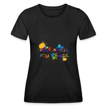 Paintball Paintballer Gift - Women's Functional T-Shirt - black - Front - AI Model Female 172 light (172cm)