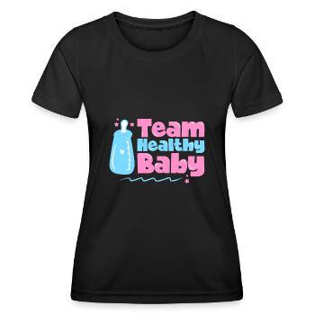 Annonce de naissance sexe révéler bébé fête bébé - T-shirt sport Femme - noir - Devant - AI Model Female 172 light (172cm)
