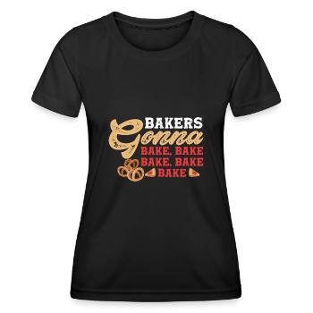 Bakers Gonna Bake Bake Bake Bake Bake - Women's Functional T-Shirt - black - Front - AI Model Female 172 light (172cm)