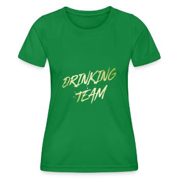 Drinking Team - Women's Functional T-Shirt - kelly green - Front - AI Model Female 172 dark (172cm)
