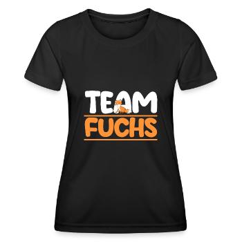 Fuchs - Frauen Funktions-T-Shirt - Schwarz - Vorne - AI Model Female 172 light (172cm)