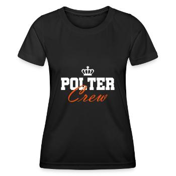 Polter Crew Fiançailles Mariage - T-shirt sport Femme - noir - Devant - AI Model Female 172 light (172cm)