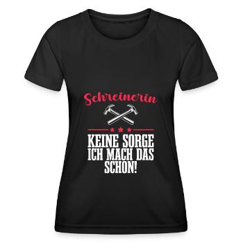 Handwerk Schreinerin Tischlerin Geschenkidee - Frauen Funktions-T-Shirt - Schwarz - Vorne - AI Model Female 172 light (172cm)