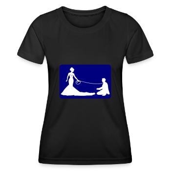 Mariage Marié Linge de maison - T-shirt sport Femme - noir - Devant - AI Model Female 172 light (172cm)