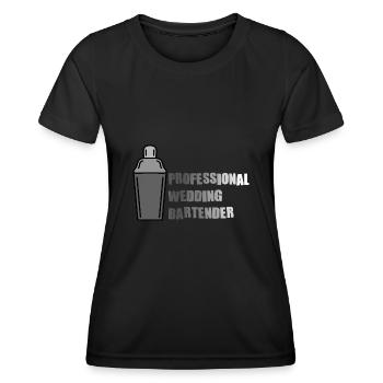Hochzeit Barkeeper Cocktail Longdrink Geschenk - Frauen Funktions-T-Shirt - Schwarz - Vorne - AI Model Female 172 light (172cm)