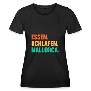 Party Urlaub Mallorca - Frauen Funktions-T-Shirt - Schwarz - Vorne - AI Model Female 172 light (172cm)