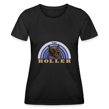 Chanukka jüdische Feiertag Dreidel Juden - Frauen Funktions-T-Shirt - Schwarz - Vorne - AI Model Female 172 light (172cm)