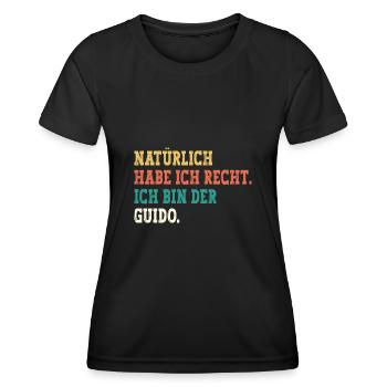 Guido Lustiger Spruch Vorname Name Guido - Frauen Funktions-T-Shirt - Schwarz - Vorne - AI Model Female 172 light (172cm)