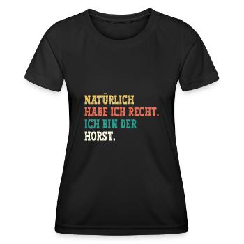 Horst Lustiger Spruch Vorname Name Horst - Frauen Funktions-T-Shirt - Schwarz - Vorne - AI Model Female 172 light (172cm)